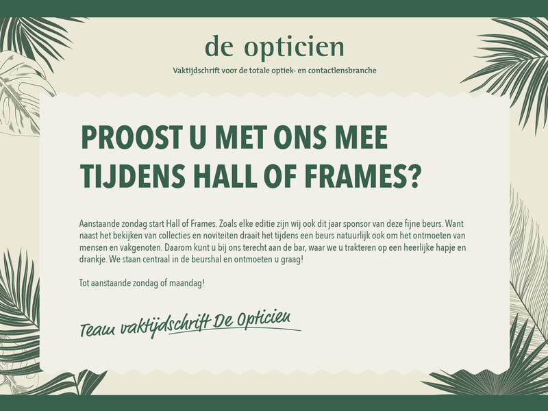 Proost u met ons mee tijdens Hall of Frames?
