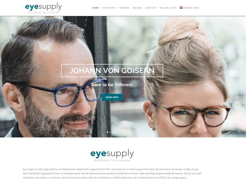 Nieuwe website en webshop Eye Supply