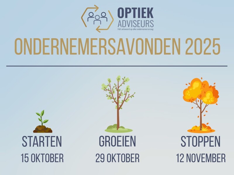 Optiekadviseurs organiseert thema-avonden over ondernemerschap 